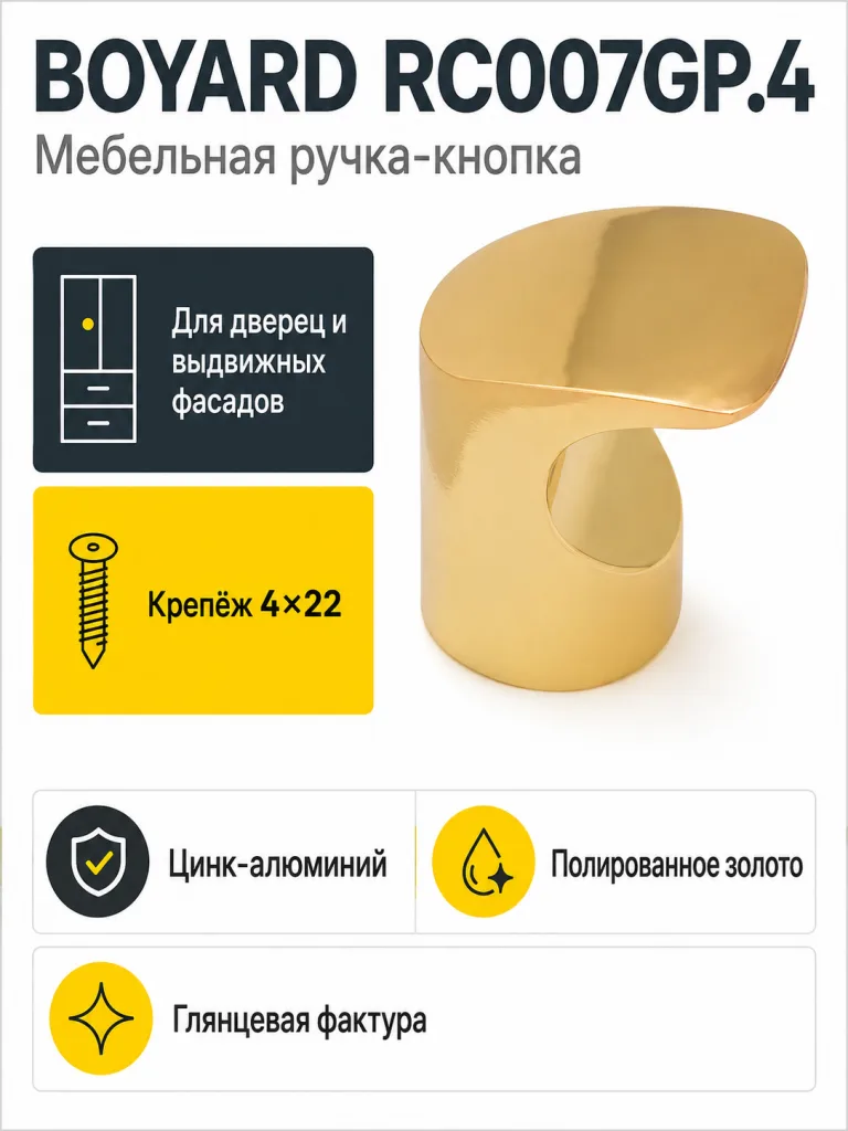 Мебельная ручка RC007GP.4