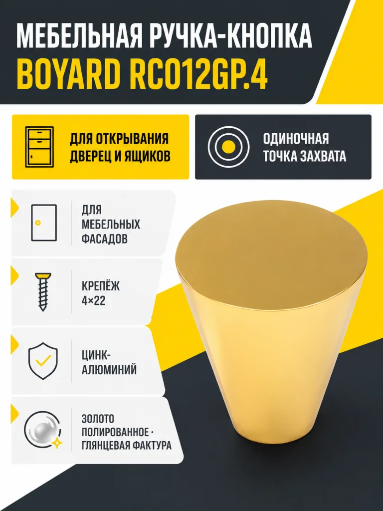 Мебельная ручка RC012GP.4