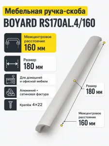 Мебельная ручка RS170AL.4/160