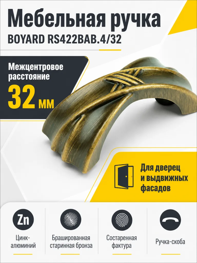 Мебельная ручка RS422BAB.4/32