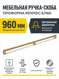 Мебельная ручка ПРОФОРМА RS101GC.5/960