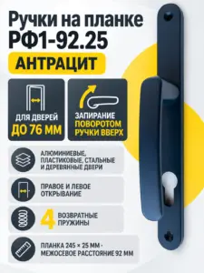 Ручки на планке РФ1-92.25 (антрацит)