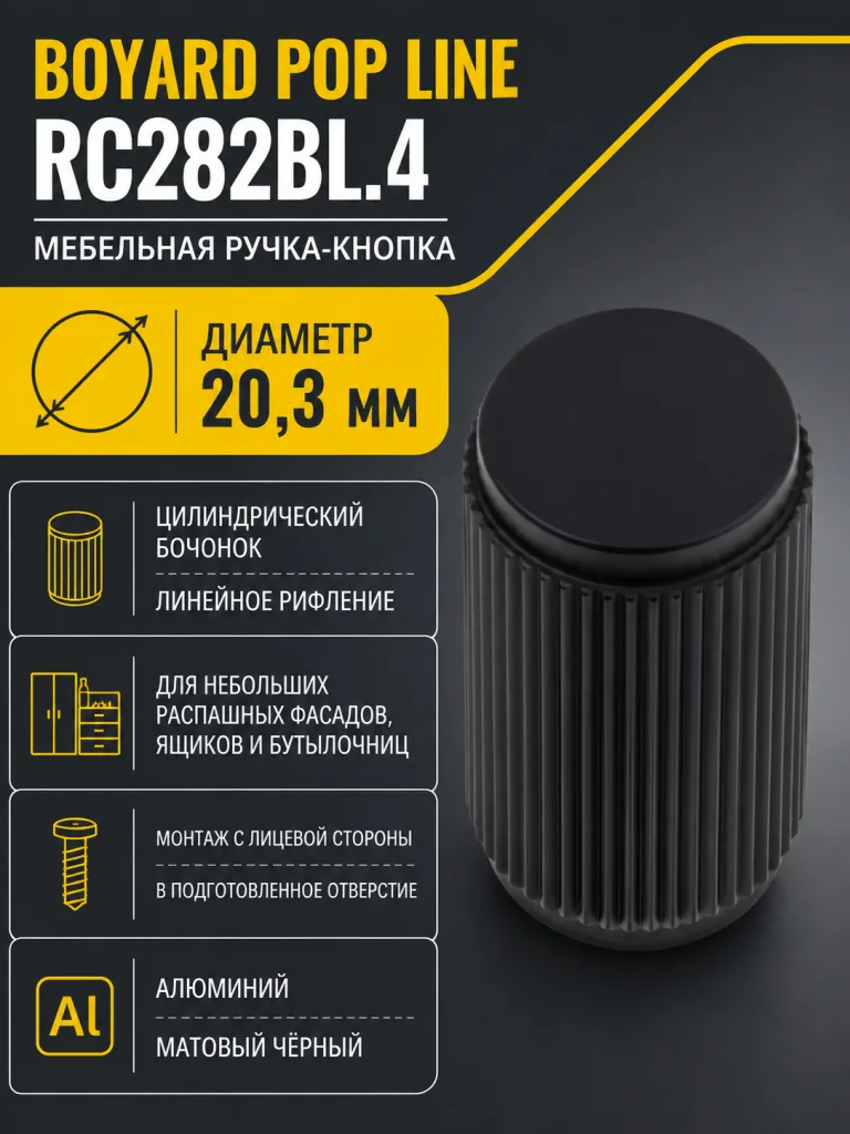 Мебельная ручка POP LINE RC282BL.4