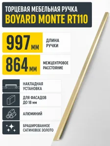 Мебельная ручка MONTE RT110BSG.1/000/1000