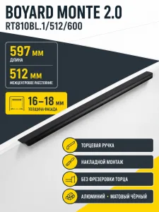 Мебельная ручка MONTE 2.0 RT810BL.1/512/600