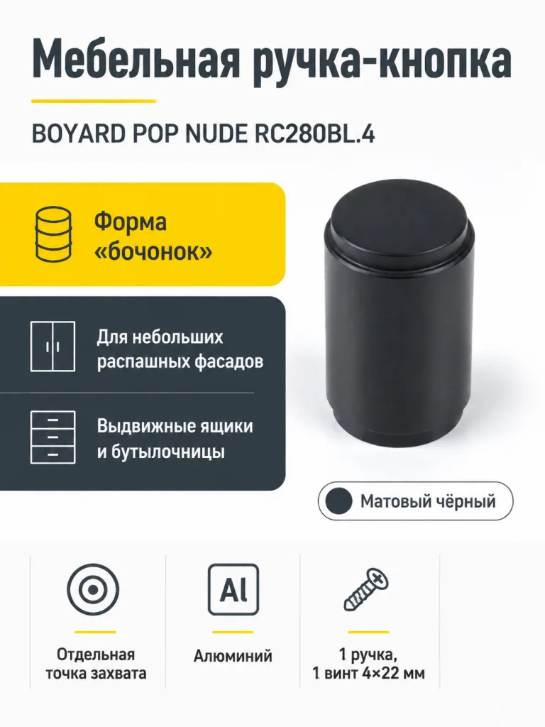 Мебельная ручка POP NUDE RC280BL.4