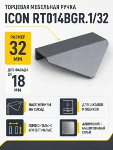 Мебельная ручка ICON RT014BGR.1/32