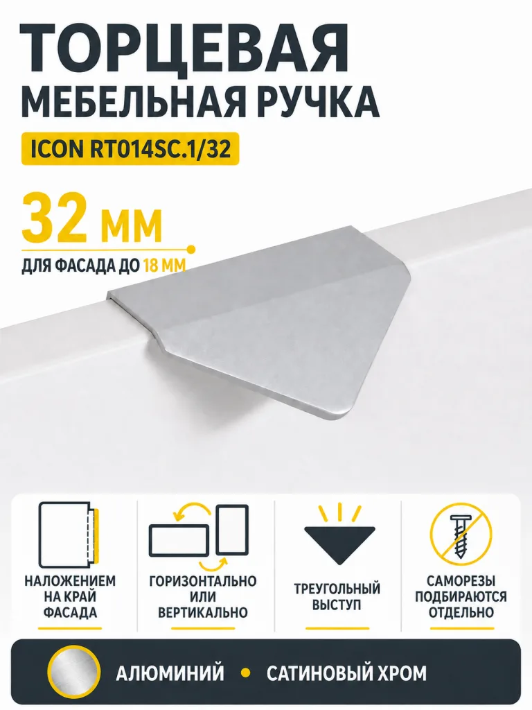 Мебельная ручка ICON RT014SC.1/32