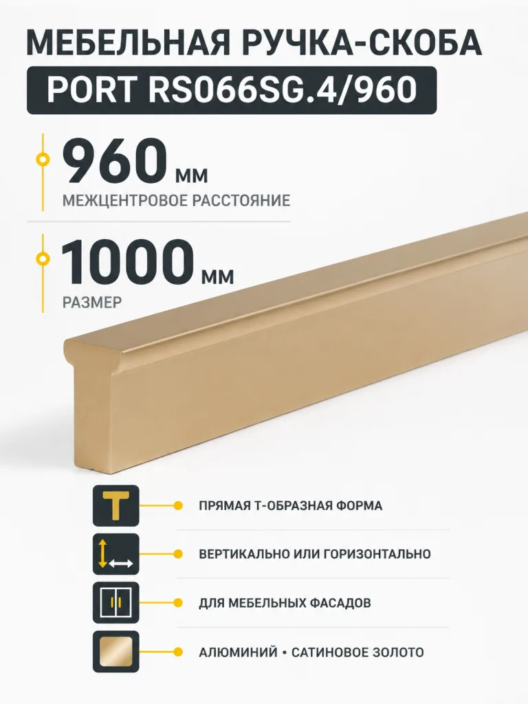 Мебельная ручка PORT RS066SG.4/960