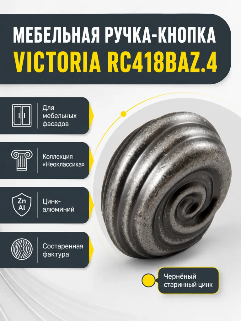 Мебельная ручка VICTORIA RC418BAZ.4