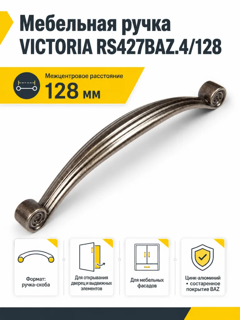 Мебельная ручка VICTORIA RS427BAZ.4/128