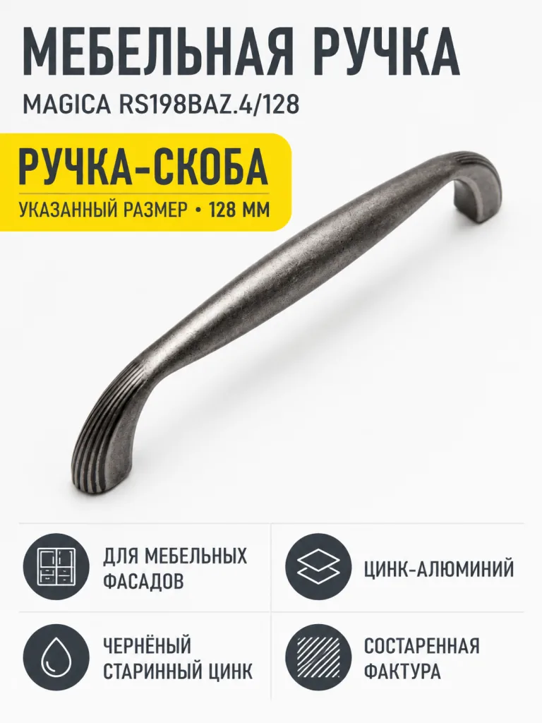 Мебельная ручка MAGICA RS198BAZ.4/128