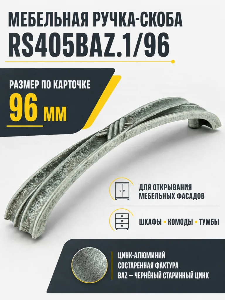 Мебельная ручка RS405BAZ.1/96