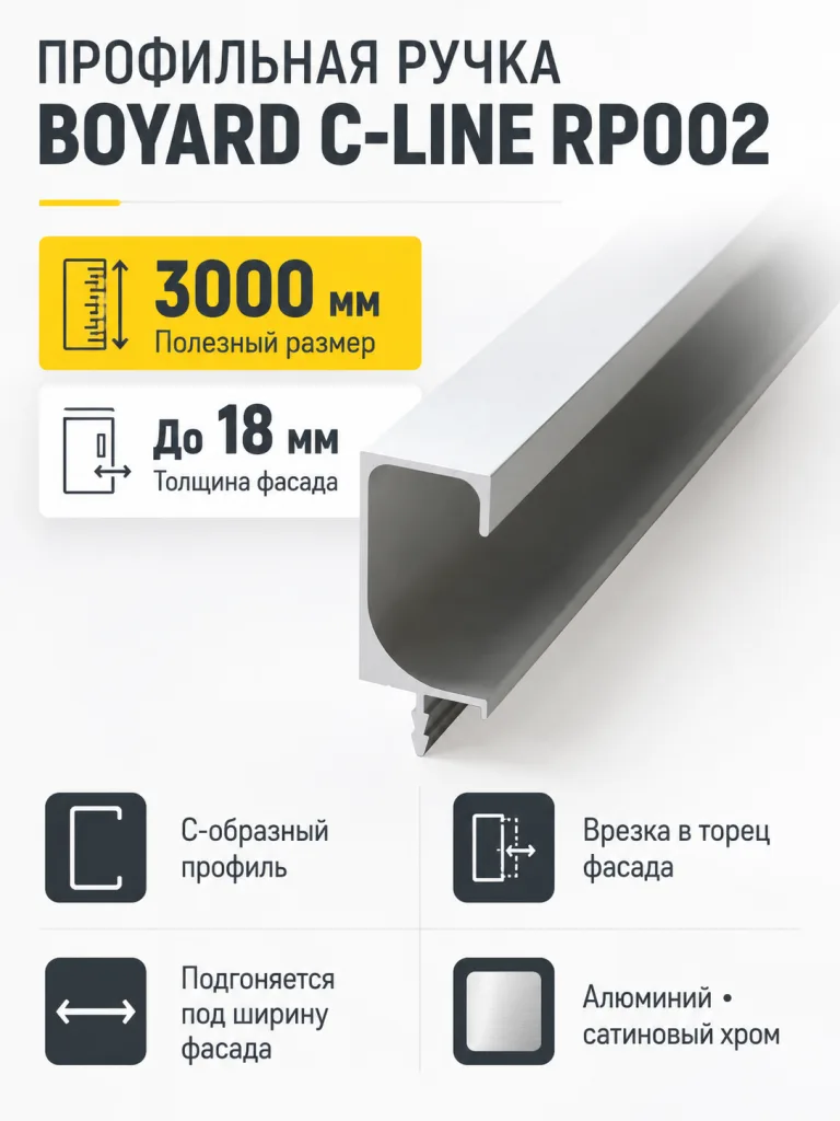 Мебельная ручка С-LINE RP002SC.1/000/3000