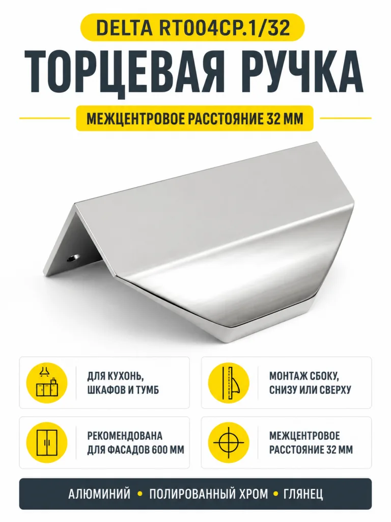 Мебельная ручка DELTA RT004CP.1/32