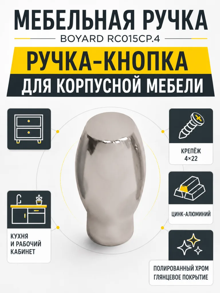 Мебельная ручка RC015CP.4