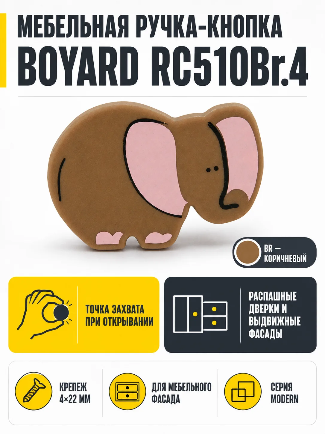 Мебельная ручка RC510Br.4