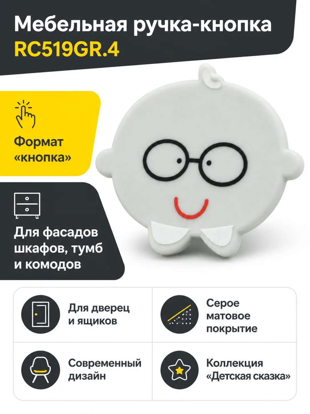 Мебельная ручка RC519GR.4