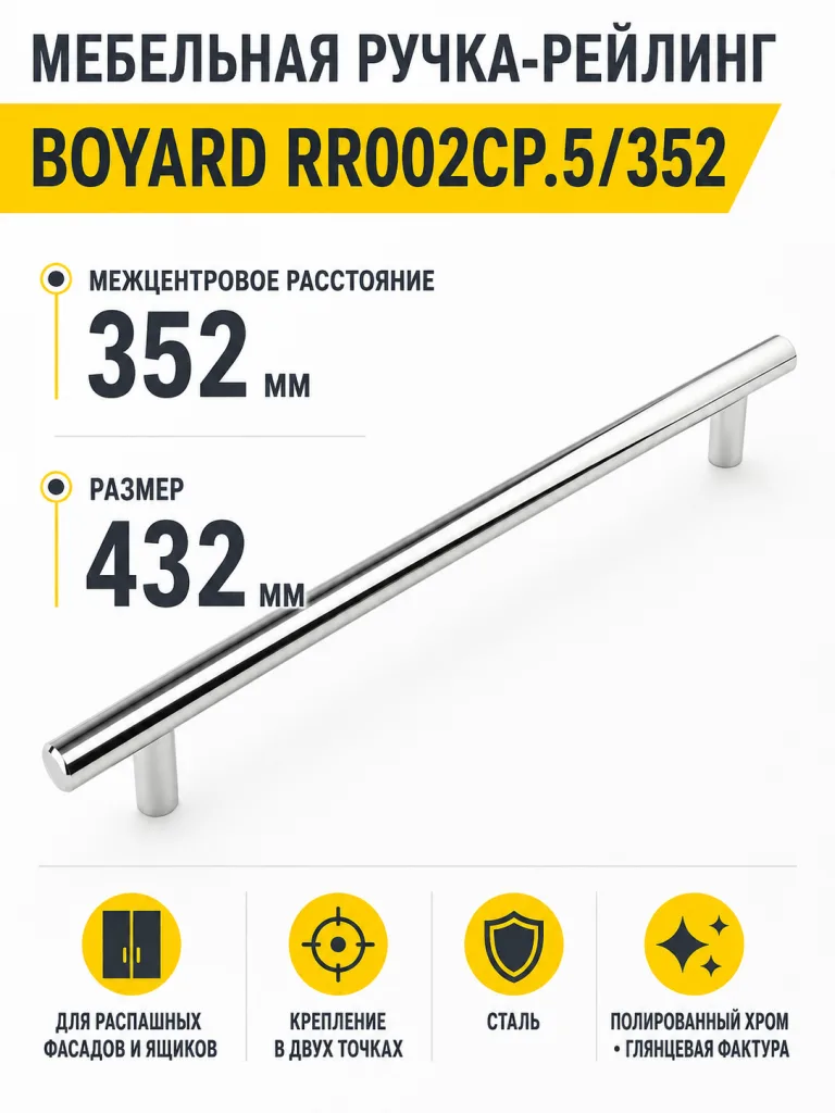 Мебельная ручка RR002CP.5/352