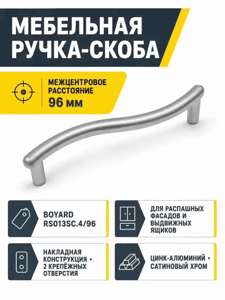 Мебельная ручка RS013SC.4/96