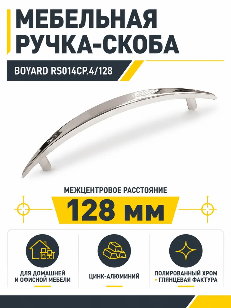 Мебельная ручка RS014CP.4/128
