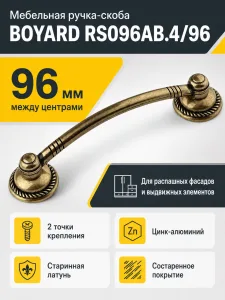 Мебельная ручка RS096AB.4/96