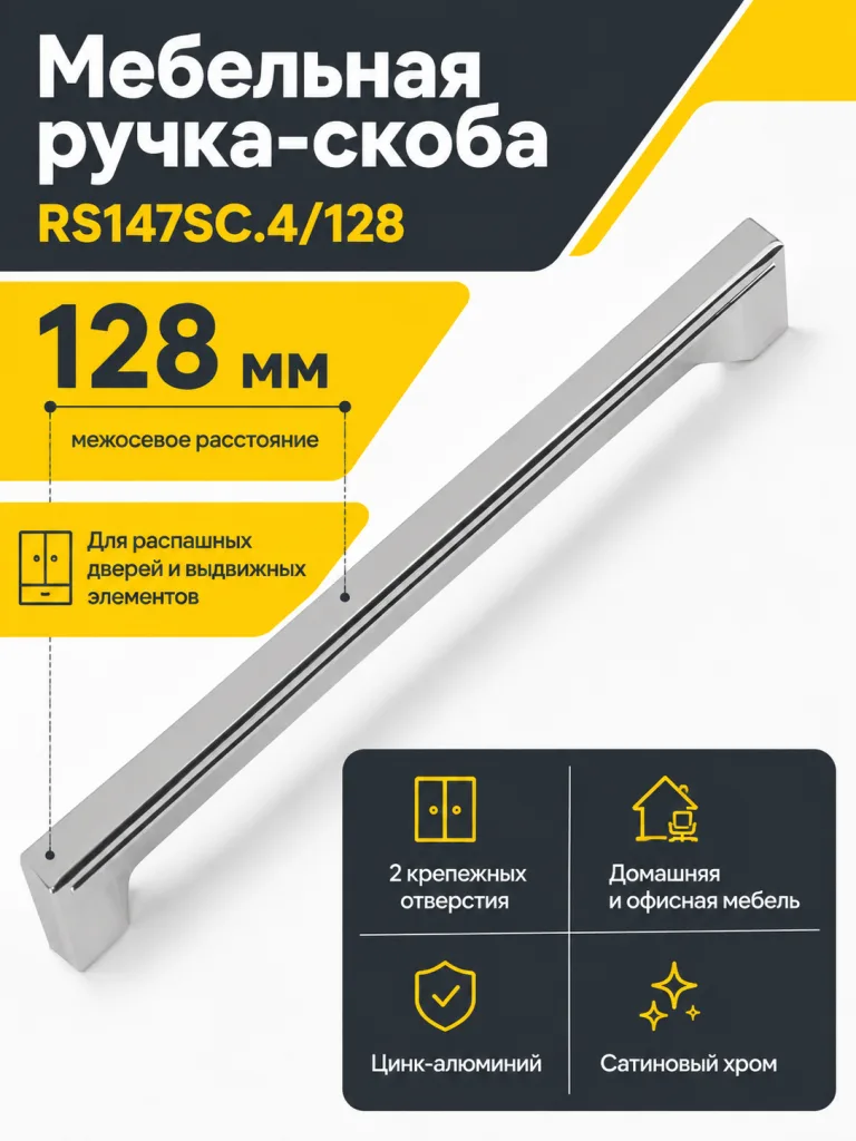 Мебельная ручка RS147SC.4/128