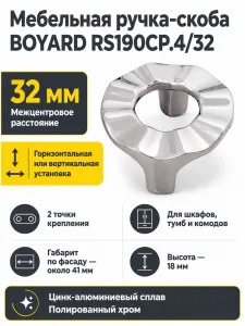 Мебельная ручка RS190CP.4/32