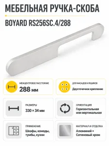Мебельная ручка RS256SC.4/288