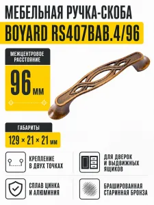 Мебельная ручка RS407BAB.4/96