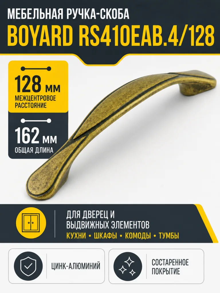 Мебельная ручка RS410EAB.4/128