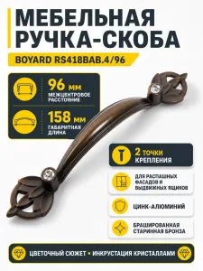 Мебельная ручка RS418BAB.4/96
