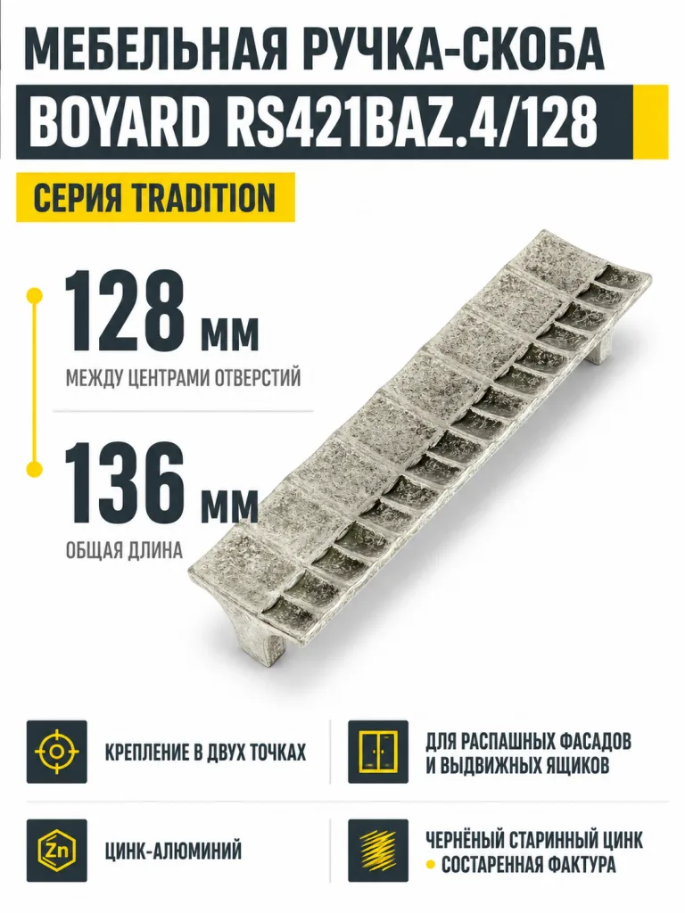 Мебельная ручка RS421BAZ.4/128