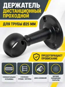 994 Держатель дистанционный проходной трубы д.25 ТН-82-25 черный
