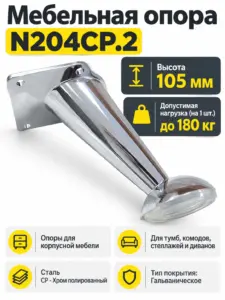 Мебельная опора N204CP.2