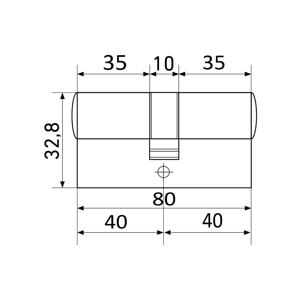 Цилиндровый механизм ALUMINIUM 80 C-SN