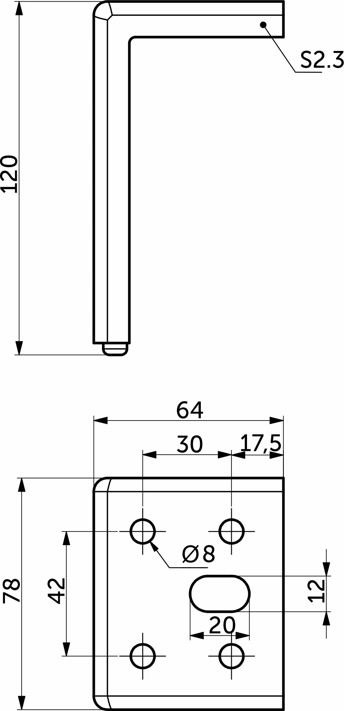 Опора меб. мет. WALL h120 матовое золото AKS